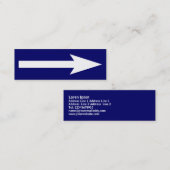 Carte De Visite Mini Le point entier - bleu foncé et blanc (Devant / Derrière)