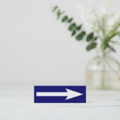 Carte De Visite Mini Le point entier - bleu foncé et blanc (Debout devant)