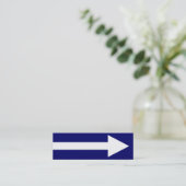 Carte De Visite Mini Le point entier II - bleu-foncé et blanc (Debout devant)