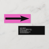 Carte De Visite Mini Le point entier - noir avec le rose (Devant / Derrière)