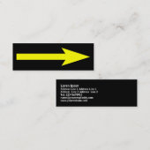 Carte De Visite Mini Le point entier - noir et jaune (Devant / Derrière)