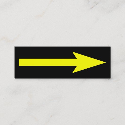 Carte De Visite Mini Le point entier - noir et jaune (Devant)