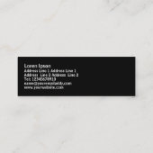 Carte De Visite Mini Le point entier - noir et jaune (Dos)