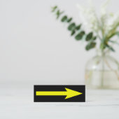 Carte De Visite Mini Le point entier - noir et jaune (Debout devant)