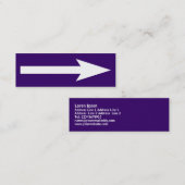 Carte De Visite Mini Le point entier - violet et blanc foncés (Devant / Derrière)