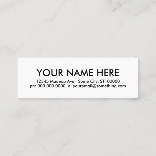 Carte De Visite Mini le restaurant. (Dos)