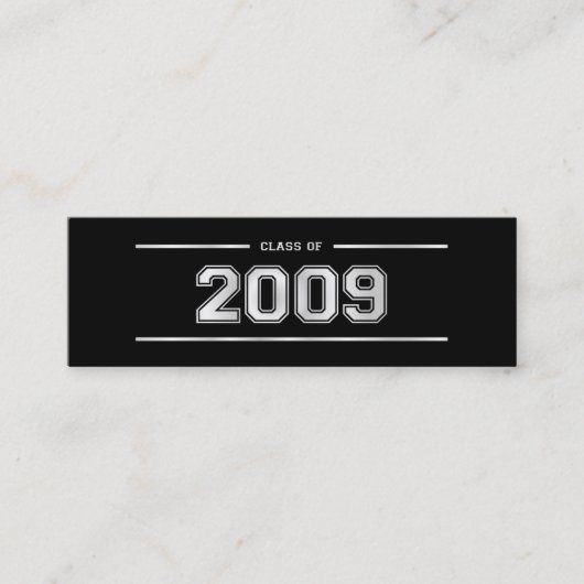 Carte De Visite Mini Le signet d'obtention du diplôme carde - 2009 - (Devant)