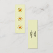Carte De Visite Mini Le soleil d'été. Jaune et orange (Devant / Derrière)