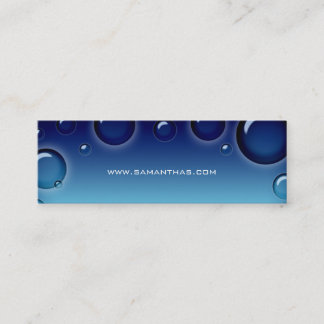 Carte De Visite Mini Le spa de signet de salon bouillonne bleu