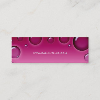 Carte De Visite Mini Le spa de signet de salon bouillonne rose