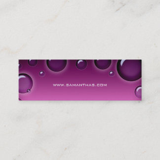 Carte De Visite Mini Le spa de signet de salon bouillonne rose pourpre