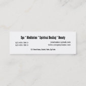 Carte De Visite Mini Le thérapeute de beauté de spa PERSONNALISENT (Dos)