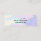 Carte De Visite Mini Léchages holographiques modernes et élégants (Dos)