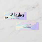 Carte De Visite Mini Léchages holographiques modernes et élégants (Devant / Derrière)