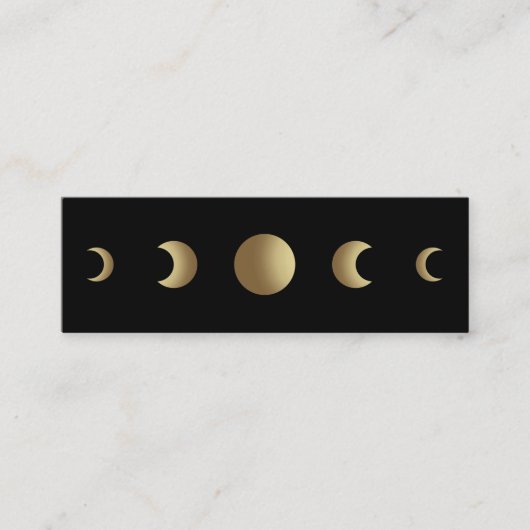 Carte De Visite Mini Lecteur de Tarot d'astrologue de Phases Lune (Devant)