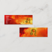 Carte De Visite Mini LEO, nuages rouges rouges topazes brillants (Devant / Derrière)