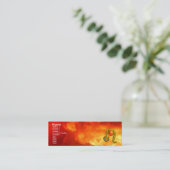 Carte De Visite Mini LEO, nuages rouges rouges topazes brillants (Debout devant)