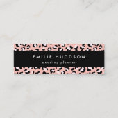 Carte De Visite Mini Léopard Print, Léopard Spots, Rose Léopard (Devant)