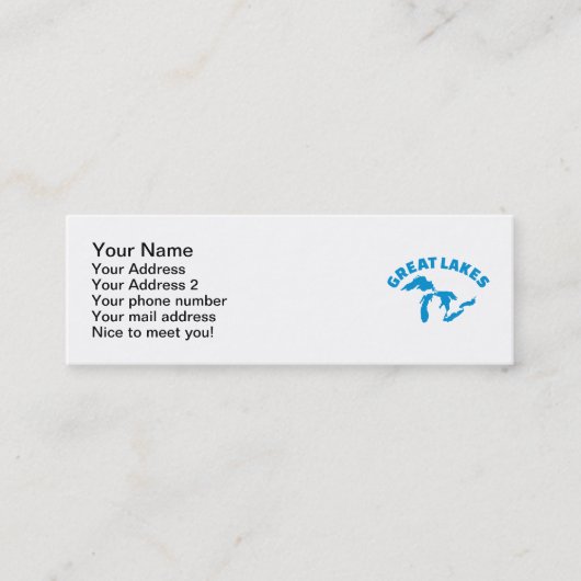 Carte De Visite Mini Les Great Lakes (Devant)