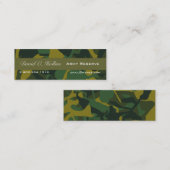 Carte De Visite Mini Les militaires modèlent la disposition minimale (Devant / Derrière)