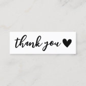Carte De Visite Mini lettre manuscrite coeur merci insérer (Devant)