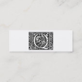 Carte De Visite Mini Lettre Q Monogramme médiéval Art Nouveau (Dos)