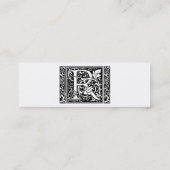 Carte De Visite Mini Lettre R Monogramme médiéval Art Nouveau (Dos)