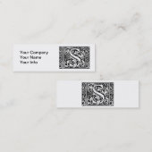 Carte De Visite Mini Lettre S Monogramme médiéval Art Nouveau (Devant / Derrière)