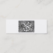 Carte De Visite Mini Lettre S Monogramme médiéval Art Nouveau (Dos)