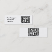 Carte De Visite Mini Lettre Y Monogramme médiéval Art Nouveau (Devant / Derrière)