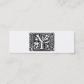 Carte De Visite Mini Lettre Y Monogramme médiéval Art Nouveau (Dos)