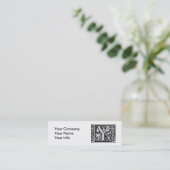 Carte De Visite Mini Lettre Y Monogramme médiéval Art Nouveau (Debout devant)