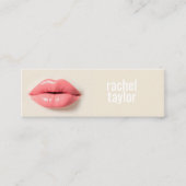 Carte De Visite Mini Lèvres 3D roses Moderne Professionnel (Devant)