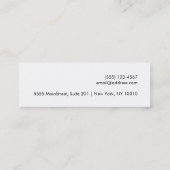 Carte De Visite Mini Lèvres de baiser rouge Simple cheveux blancs et be (Dos)