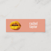 Carte De Visite Mini Lèvres de broche Moderne Professionnel (Devant)