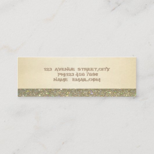 Carte De Visite Mini Lèvres De Luxe Modernes Et Chic (Dos)