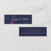 Carte De Visite Mini Lèvres élégantes de Parties scintillant modernes, (Devant / Derrière)