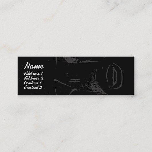 Carte De Visite Mini Lèvres pourpres - maigres (Devant)