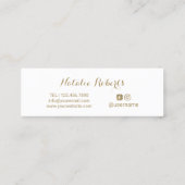 Carte De Visite Mini Lèvres roses d'or de manuscrit du distributeur 3D (Dos)