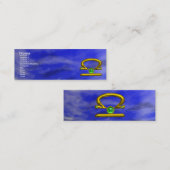 Carte De Visite Mini LIBRA, Emerald brillant jaune vert bleu (Devant / Derrière)