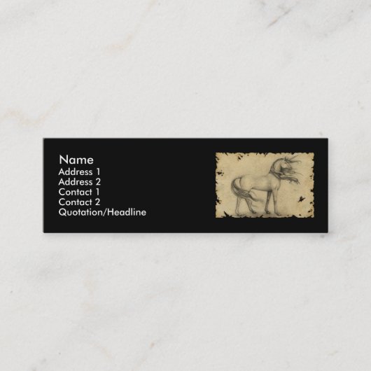 Carte De Visite Mini Licorne (Devant)