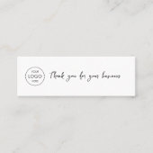 Carte De Visite Mini Lien d'évaluation du logo de l'entreprise Code QR (Devant)