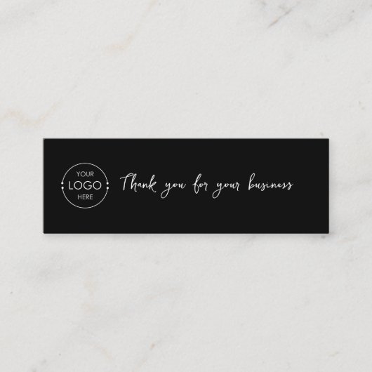 Carte De Visite Mini Lien d'évaluation du logo de l'entreprise Code QR  (Devant)