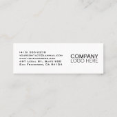 CARTE DE VISITE MINI LIGNE MODERNE LOGO MONOGRAMME COMMERCIAL (Dos)