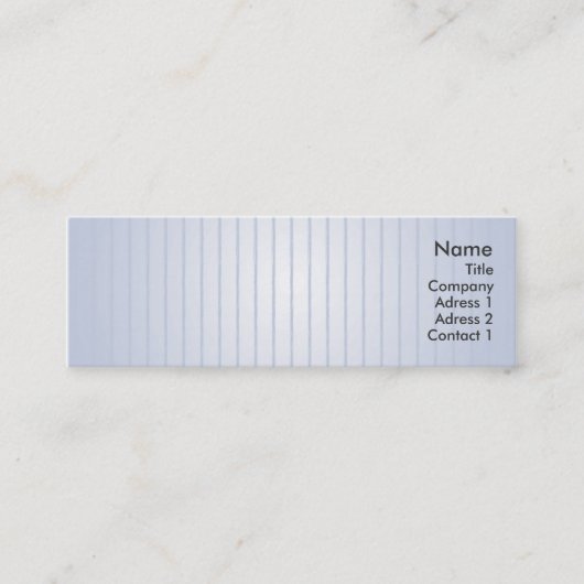 Carte De Visite Mini Lignes bleues - maigres (Devant)