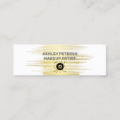 Carte De Visite Mini Lignes d'or élégantes (Devant)