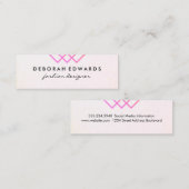 Carte De Visite Mini Lignes géométriques élégantes (Devant / Derrière)