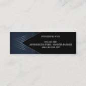 Carte De Visite Mini Lignes métalliques | Géométrie élégante (Dos)