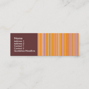 Carte De Visite Mini Lignes orange