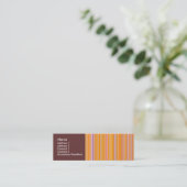 Carte De Visite Mini Lignes orange (Debout devant)